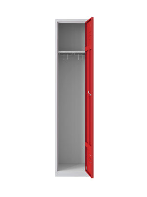 Garderobekast RHT 180-1.1 grijs/rood Ceha Europe