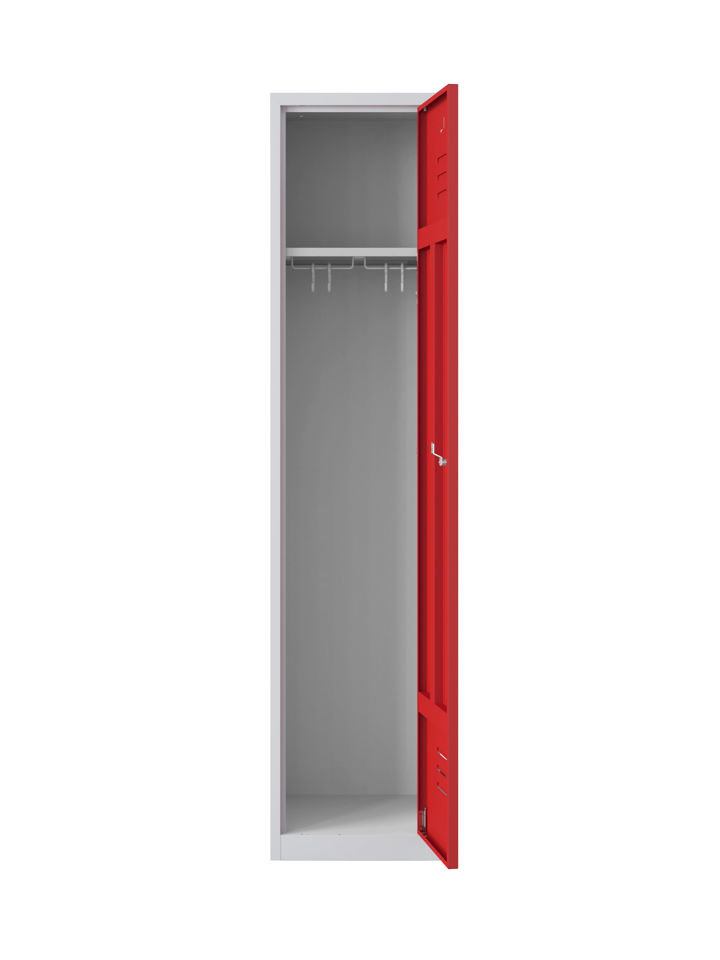 Garderobekast RHT 180-1.1 grijs/rood Ceha Europe