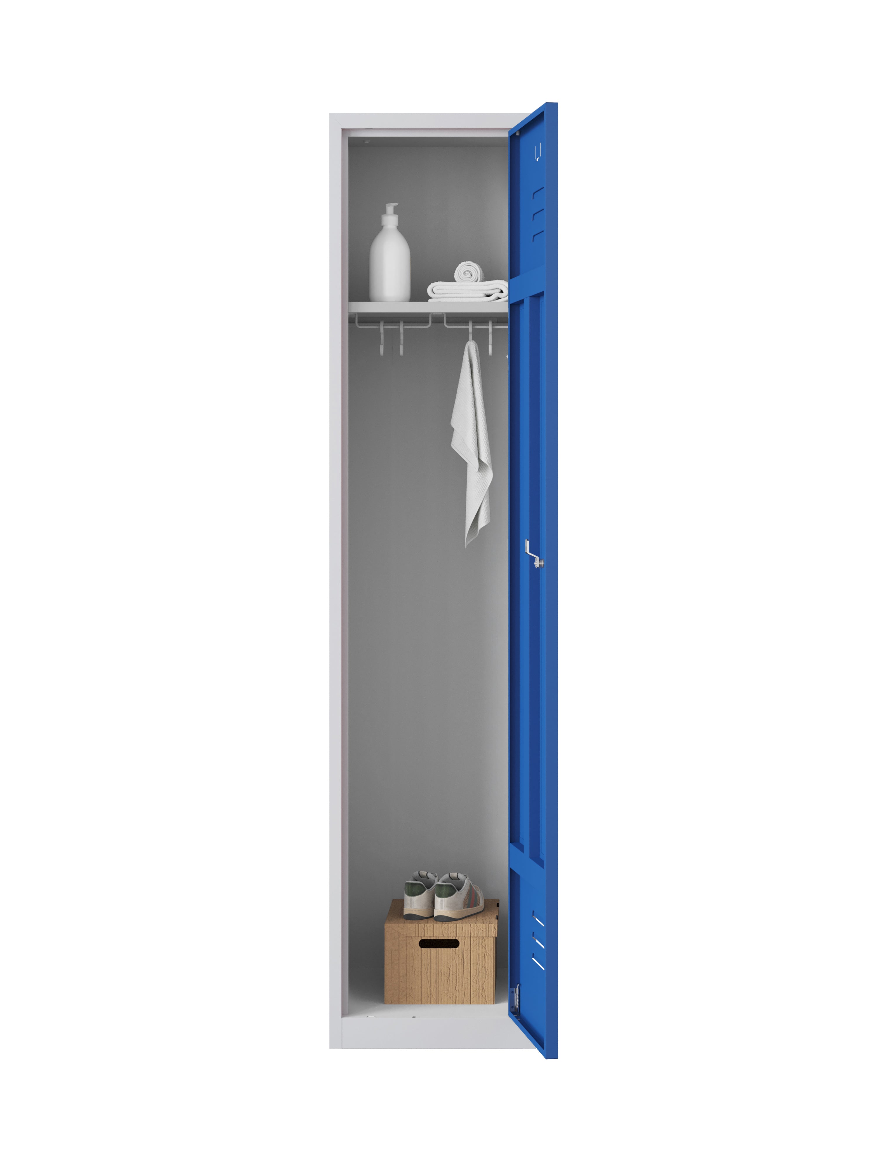 RHT locker 180 1.1 grijs/blauw met open deur Ceha Europe