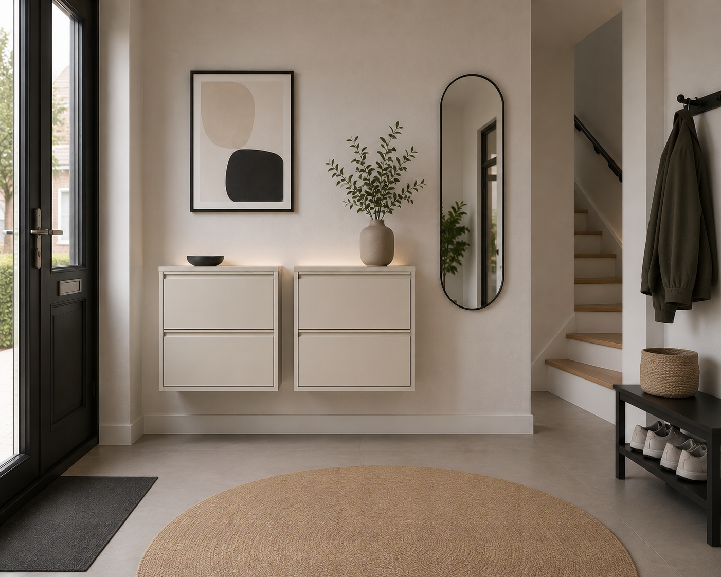 Set van 2 Bodi schoenenkasten in soft beige