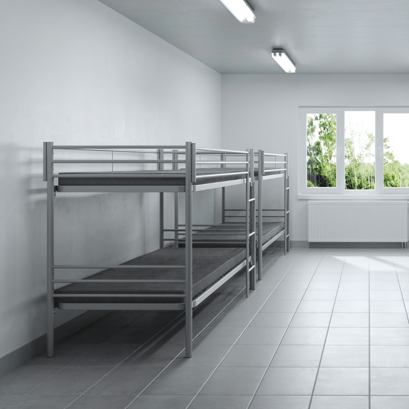 Stapelbed in gedeelde ruimte