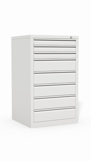 Tekening ladekast 8 laden RAL7035