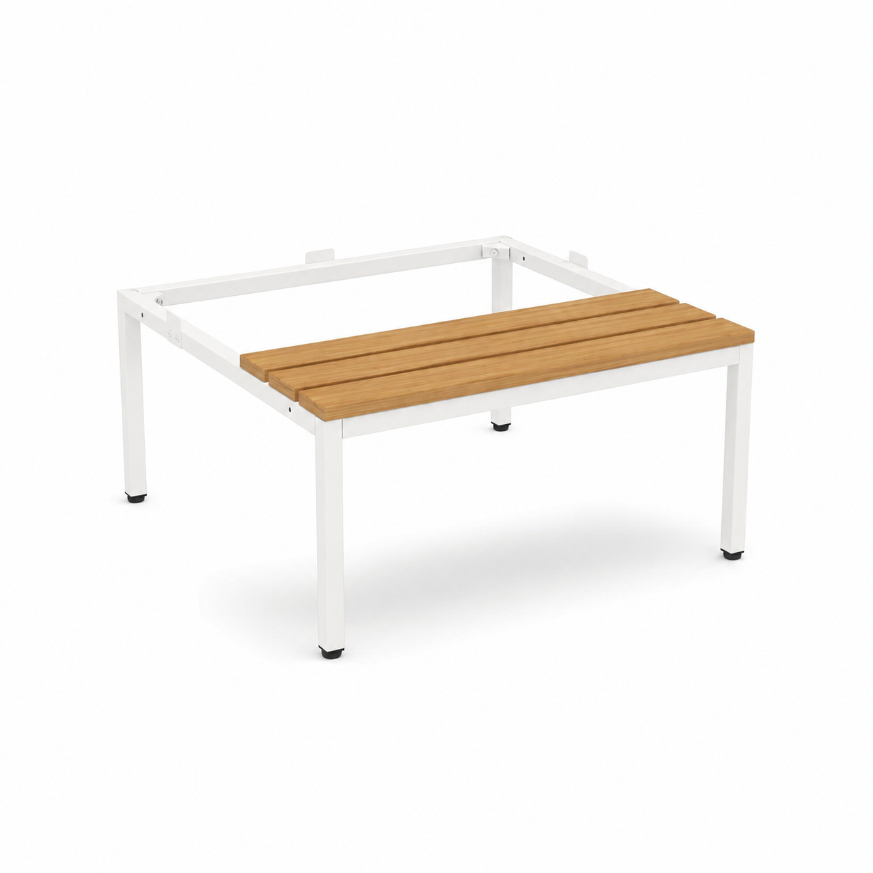 Zitbank wit/beuken 80 cm