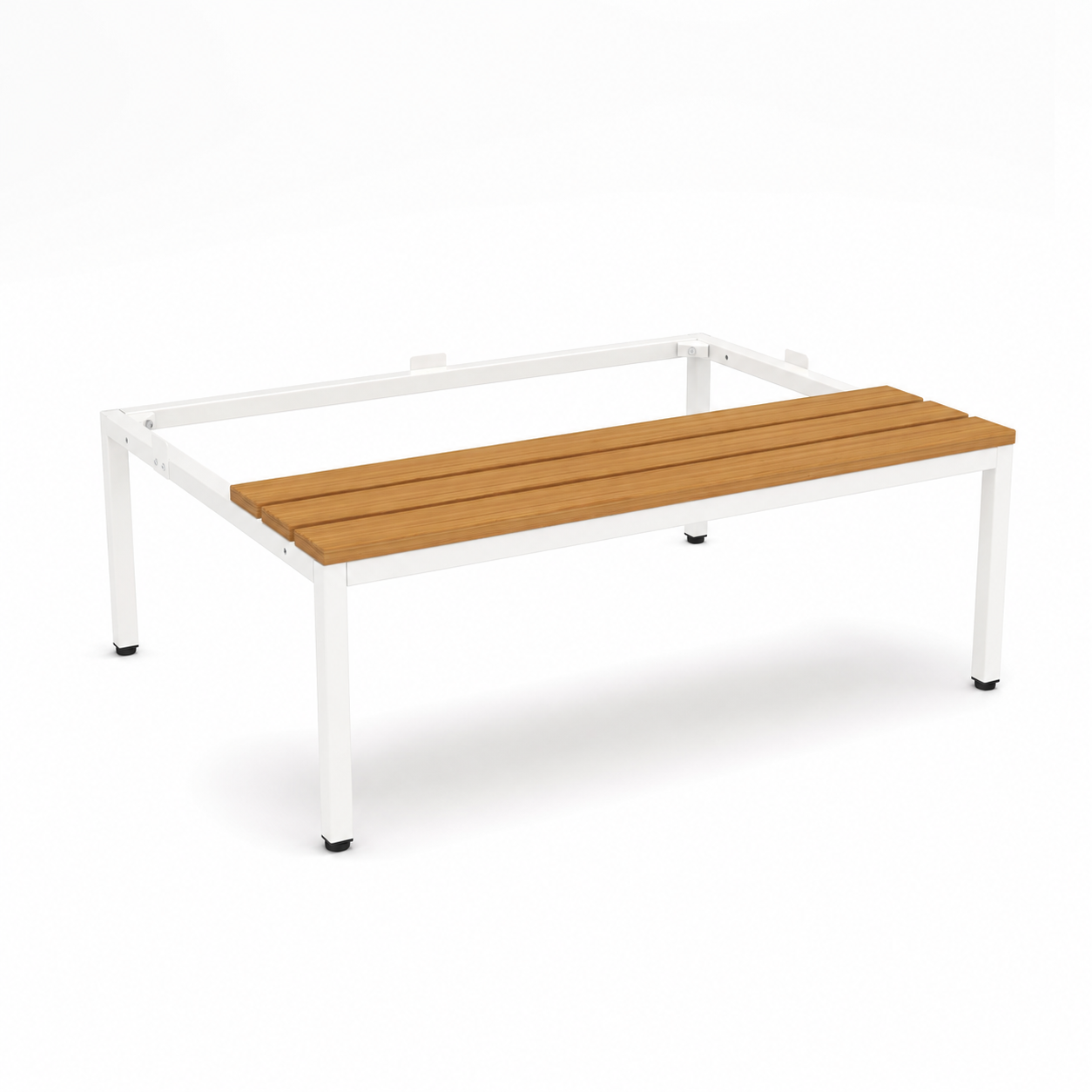 Zitbank wit/beuken 90 cm