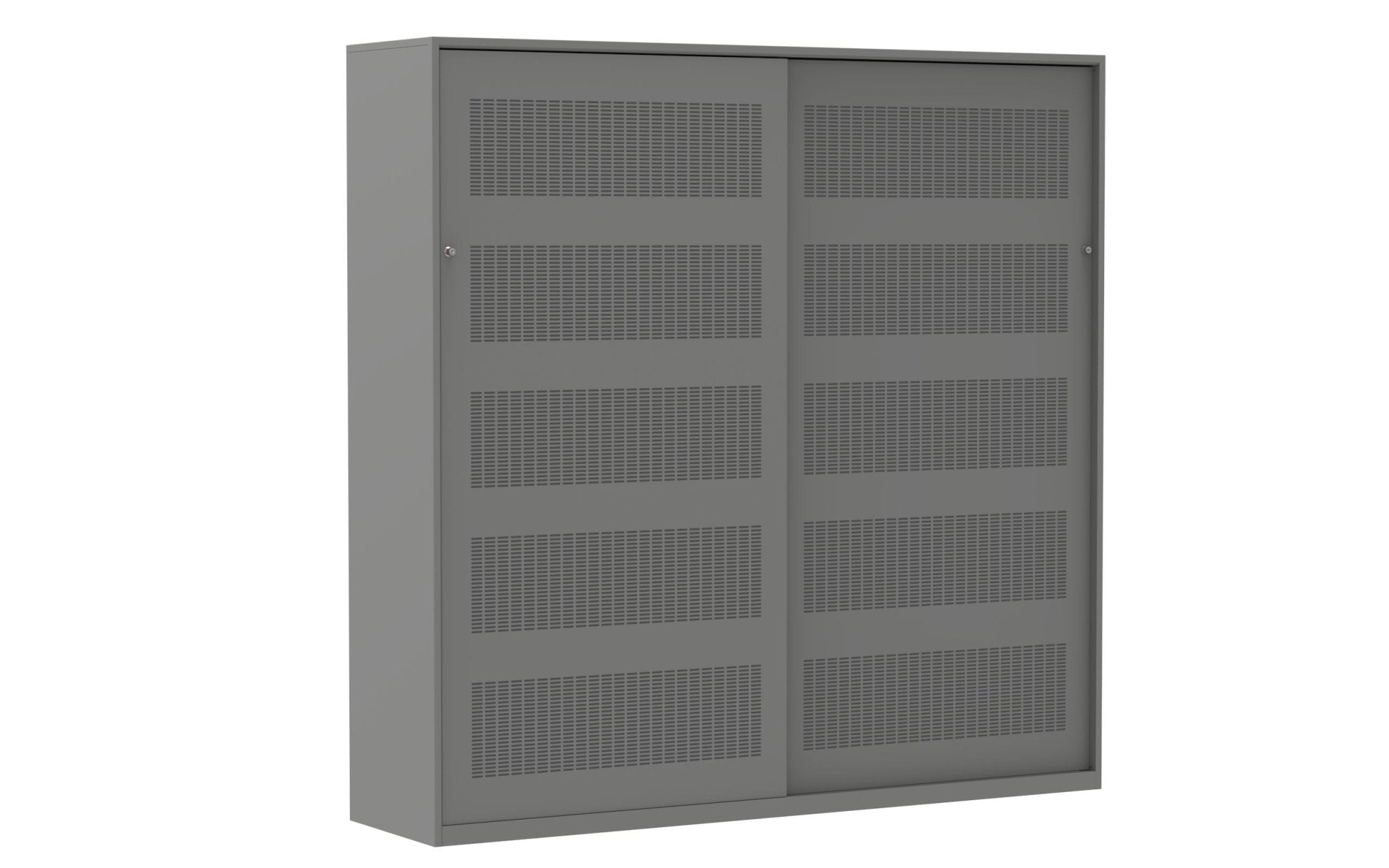 Schuifdeurkast 198x200 aluminium met akoestische deuren 