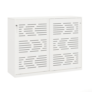 Akoestische schuifdeurkast wit RAL9010