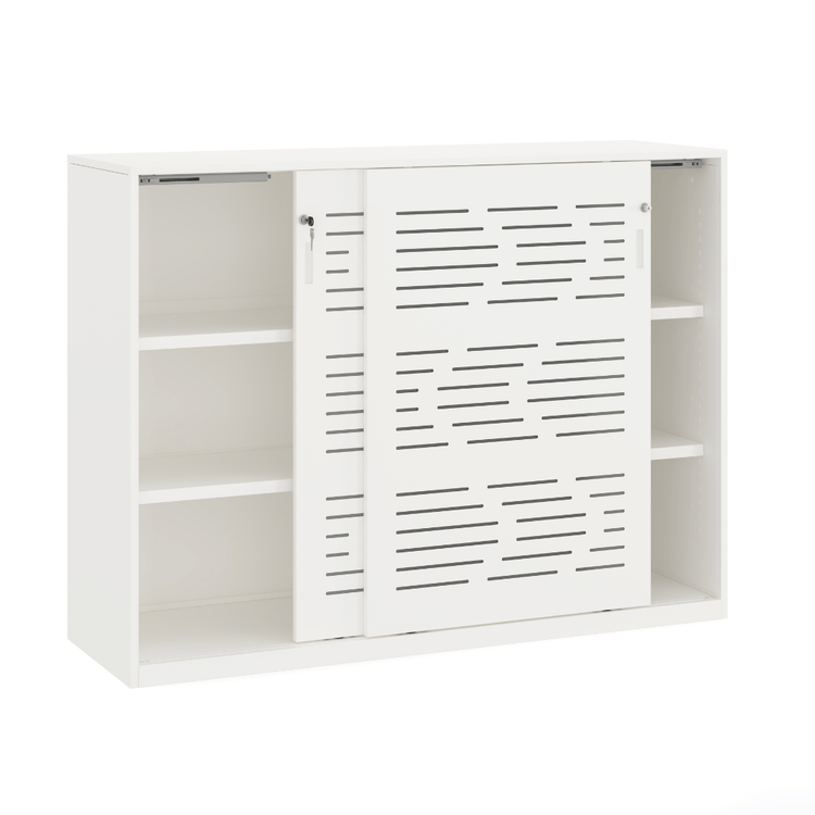 Witte akoestische schuifdeurkast 