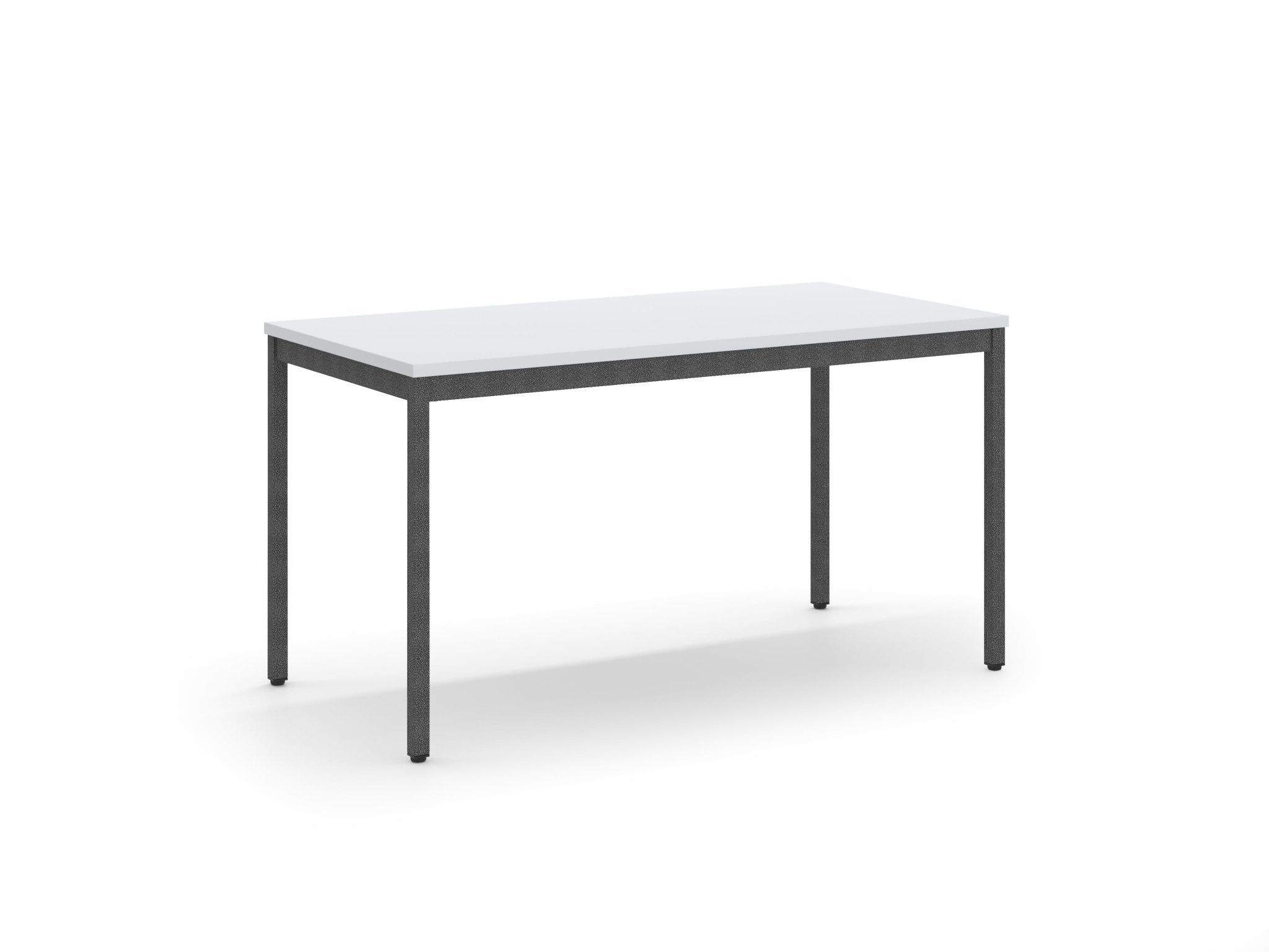 Professionele bouwtafel 140 cm breed met grijs blad en stalen poten