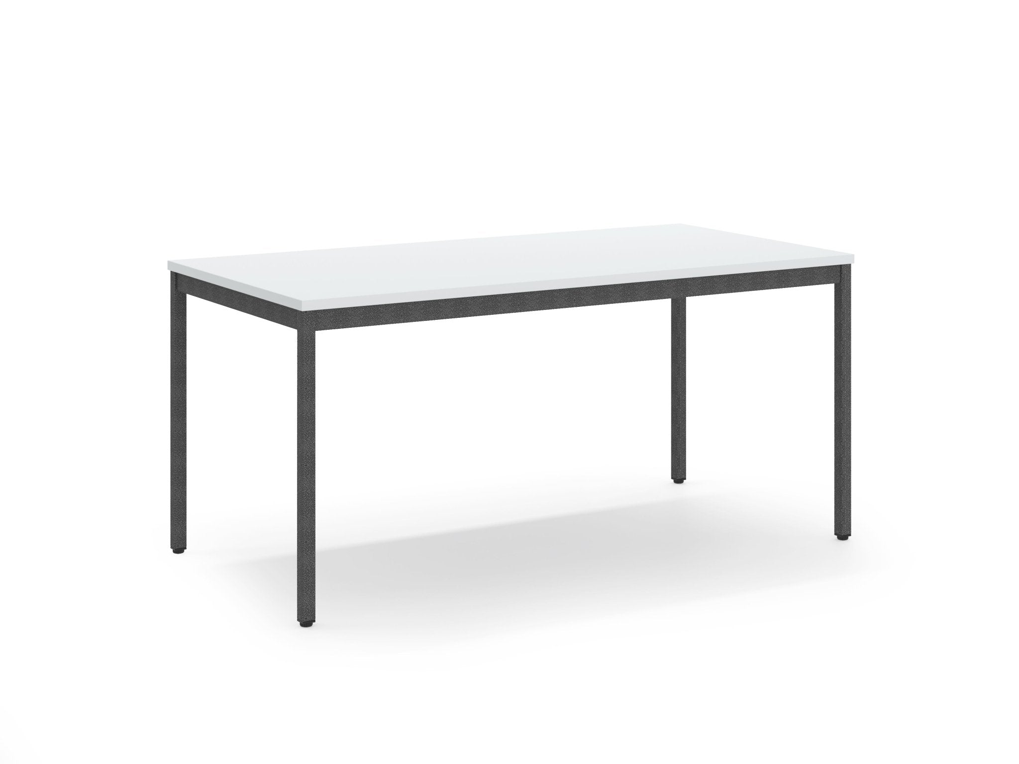 Bouwtafel 160x80x75 cm met lichtgrijs blad en hamerslag onderstel