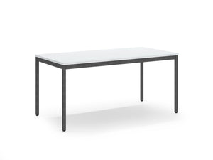 Bouwtafel 160x80x75 cm met lichtgrijs blad en hamerslag onderstel