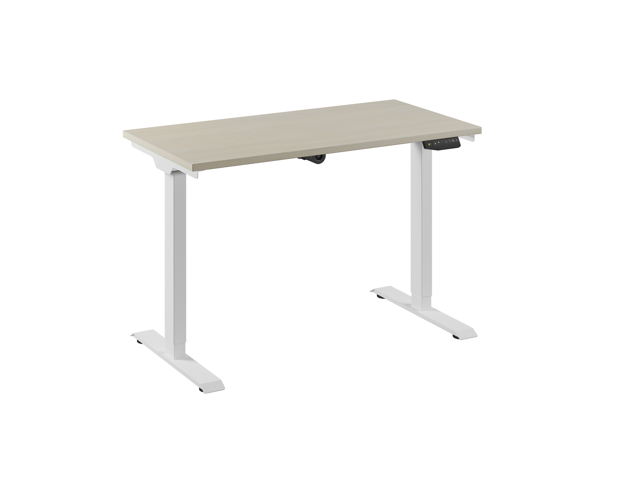 Neutraal elektrisch sta/zitbureau met 3 standen geheugen bediening 