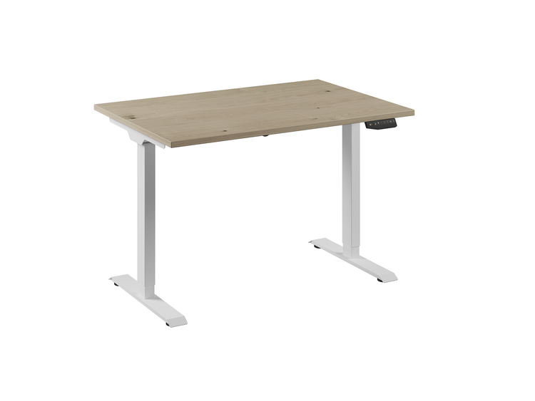 Ceha Europe bureau 120x80 met eiken wit blad en wit onderstel