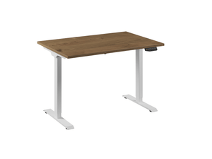 Elektrisch verstelbaar bureau in wit eiken tabak uitvoering van Ceha Europe