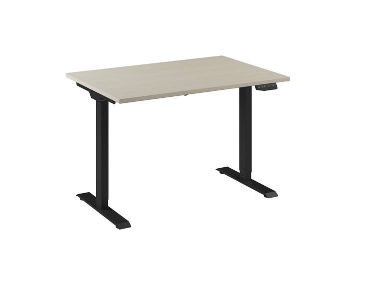 Ergonomisch zwart ahorn bureau 120x80 cm voor kantoor