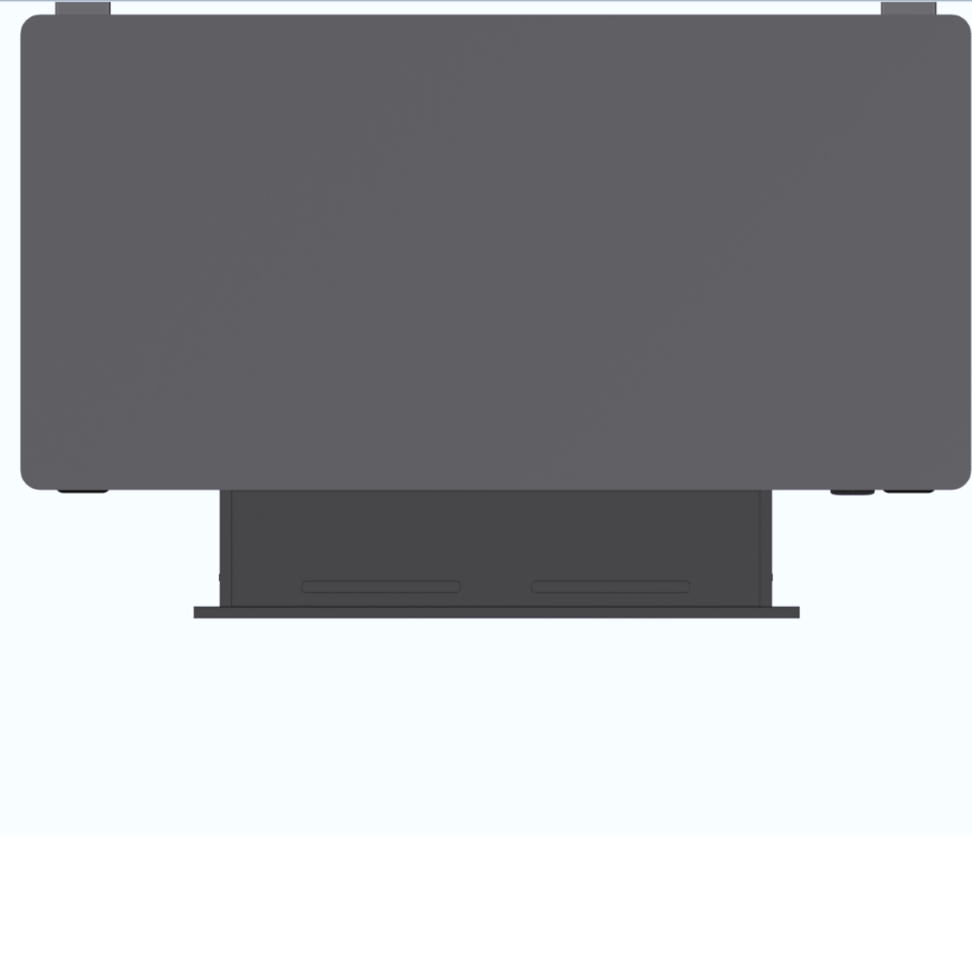 Bovenaanzicht bureaublad met lade