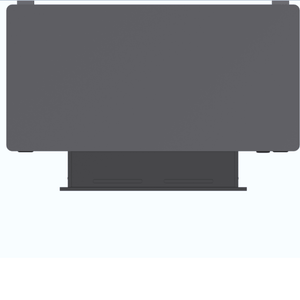 Bovenaanzicht bureaublad met lade