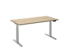 Bureau Adjust 2 Plus QA 180x90 wit onderstel eiken wit blad