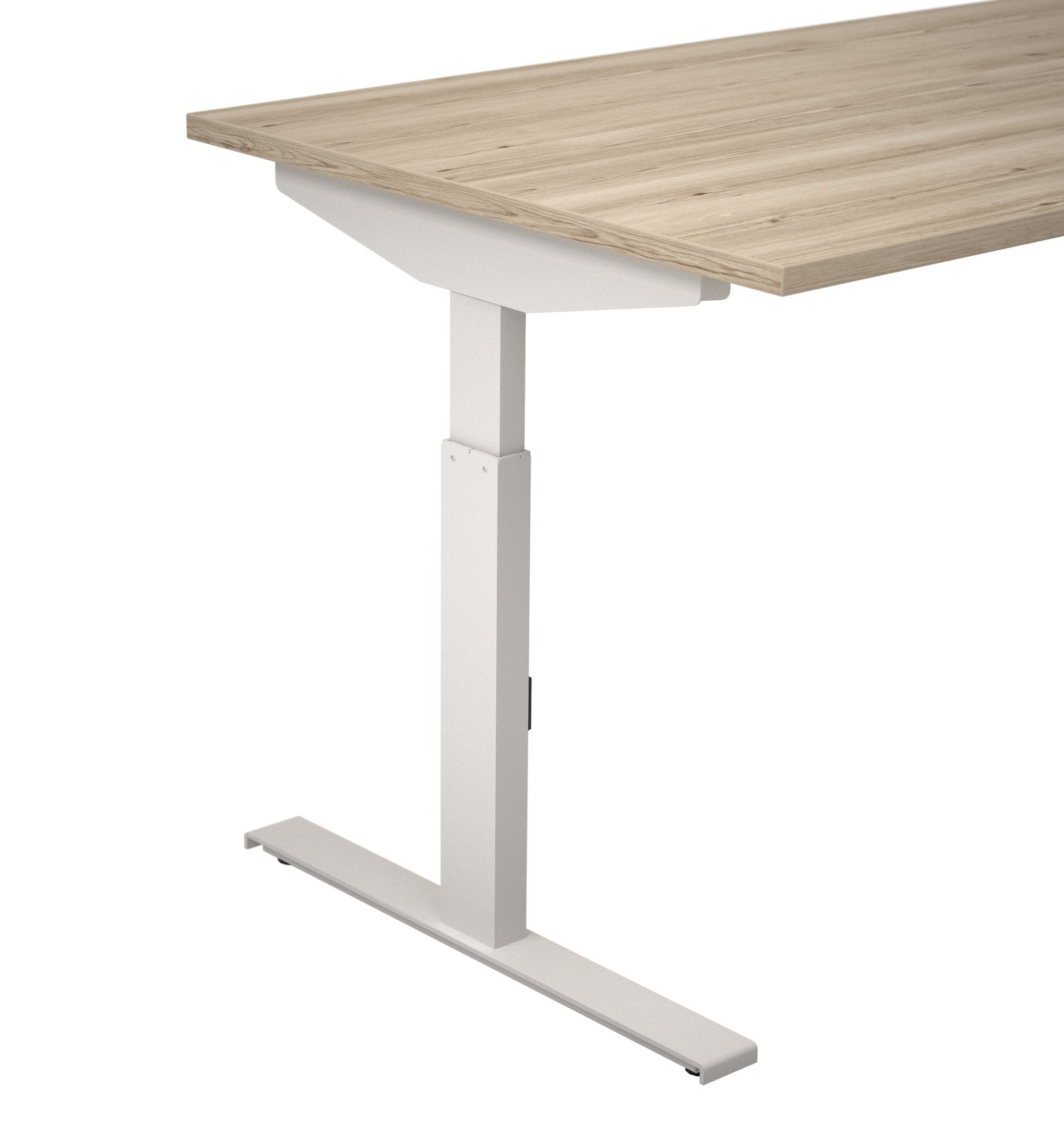 Click-T bureau met wit eiken blad en wit frame