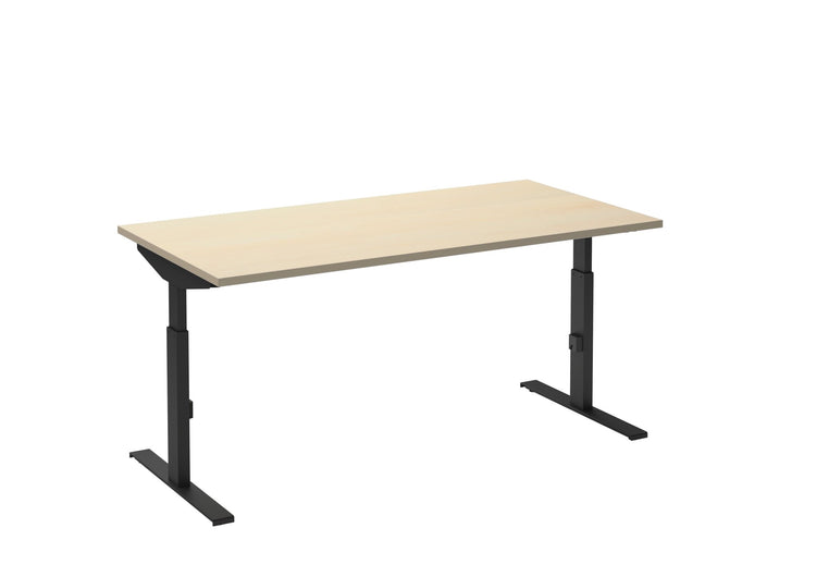 Click-T werktafel 120x80 in zwart en ahorn
