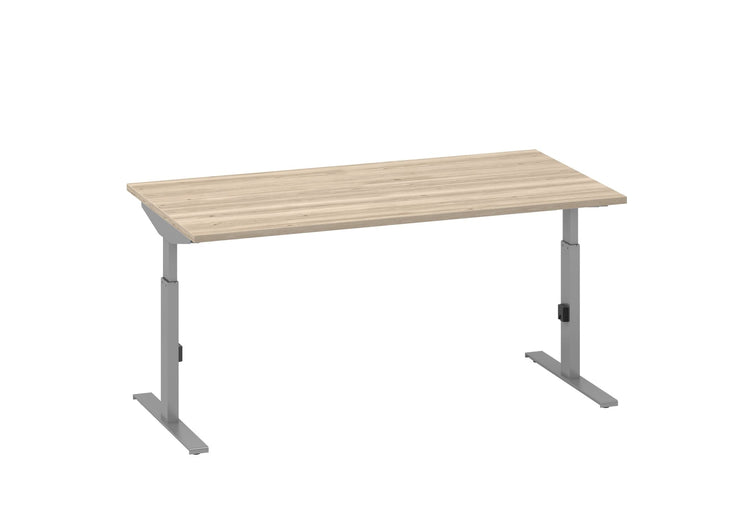 Bureau Click-T 140x80 Aluminium/Eiken wit van Ceha Europe