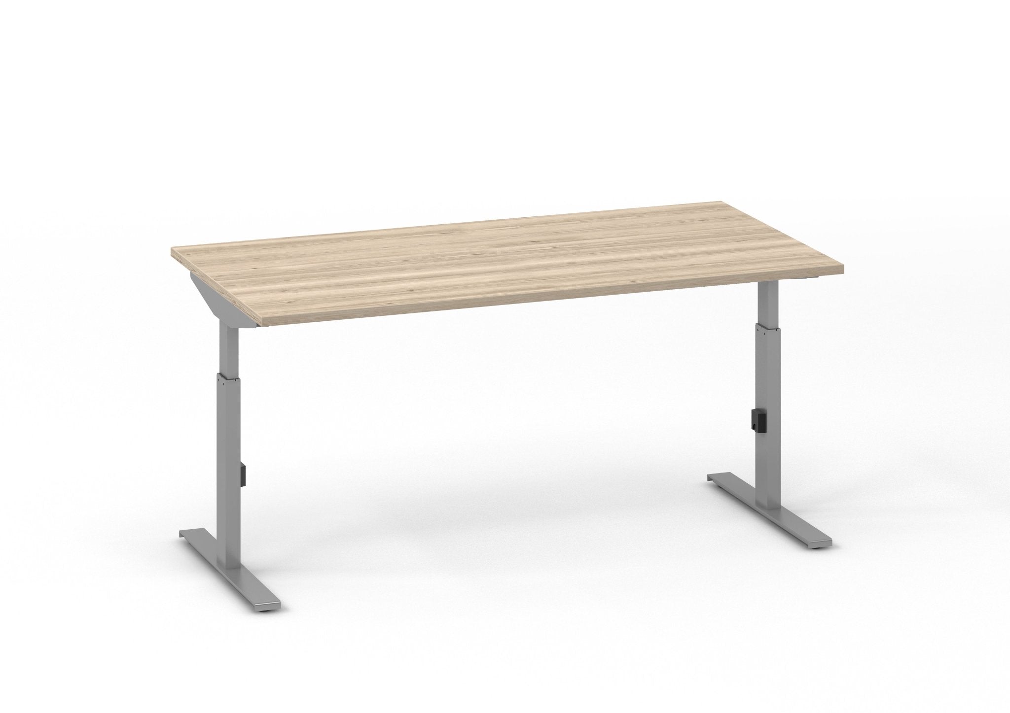 Bureau Click-T 160x80 Aluminium/Eiken wit