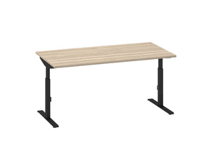 Click-T bureau 160x80 cm met eiken wit blad en zwart frame