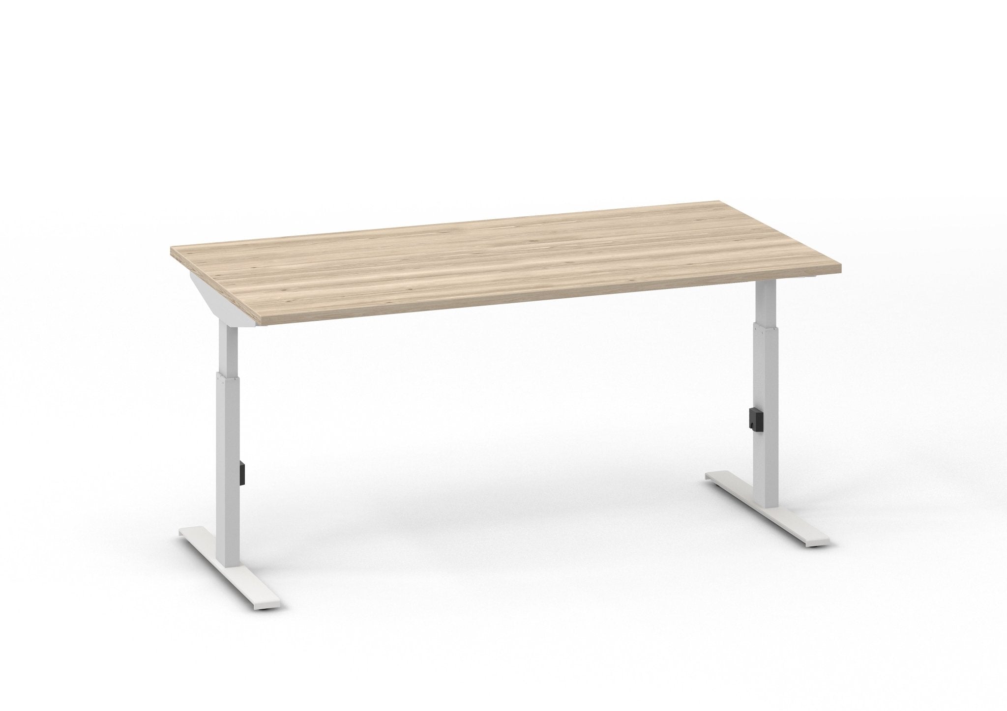 T-poot bureau met wit frame en eiken wit blad van Ceha Europe