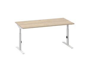 Click-T bureau 180x80 cm met wit eiken blad en wit frame