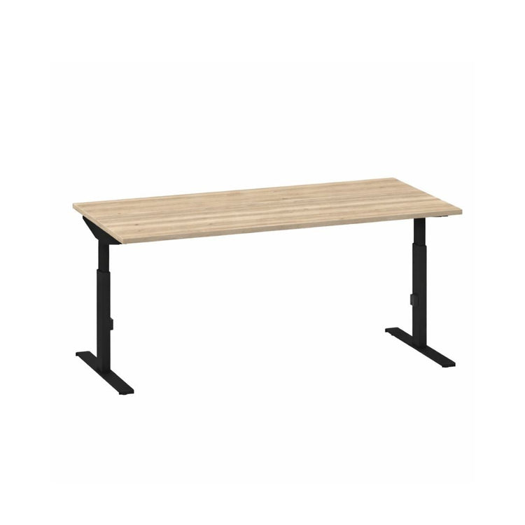Bureau Click-T 200x80 Zwart/Eiken wit