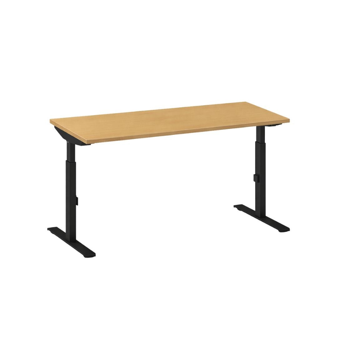 Zwart/beuken Click-T bureau 200x80 cm