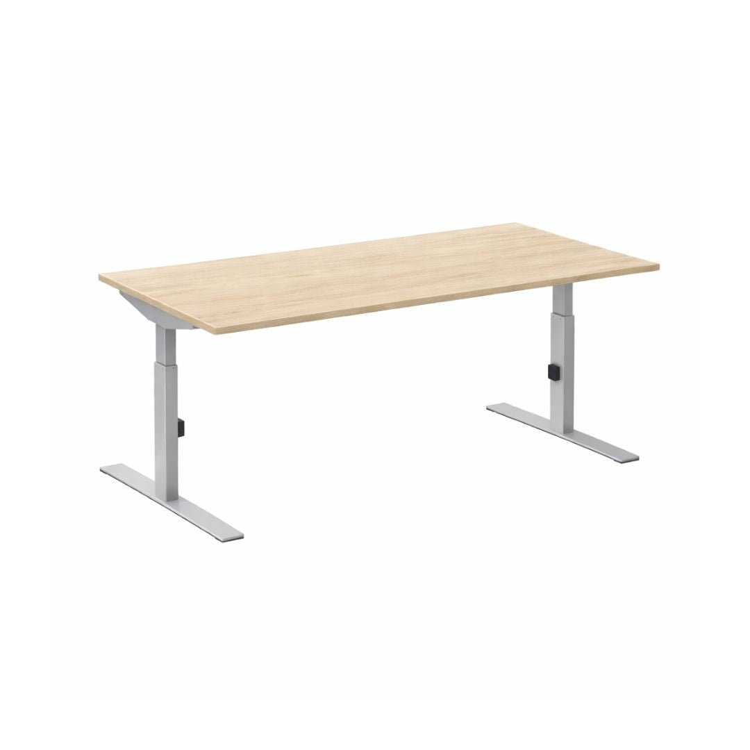 Bureau met eiken wit blad 200x80 cm