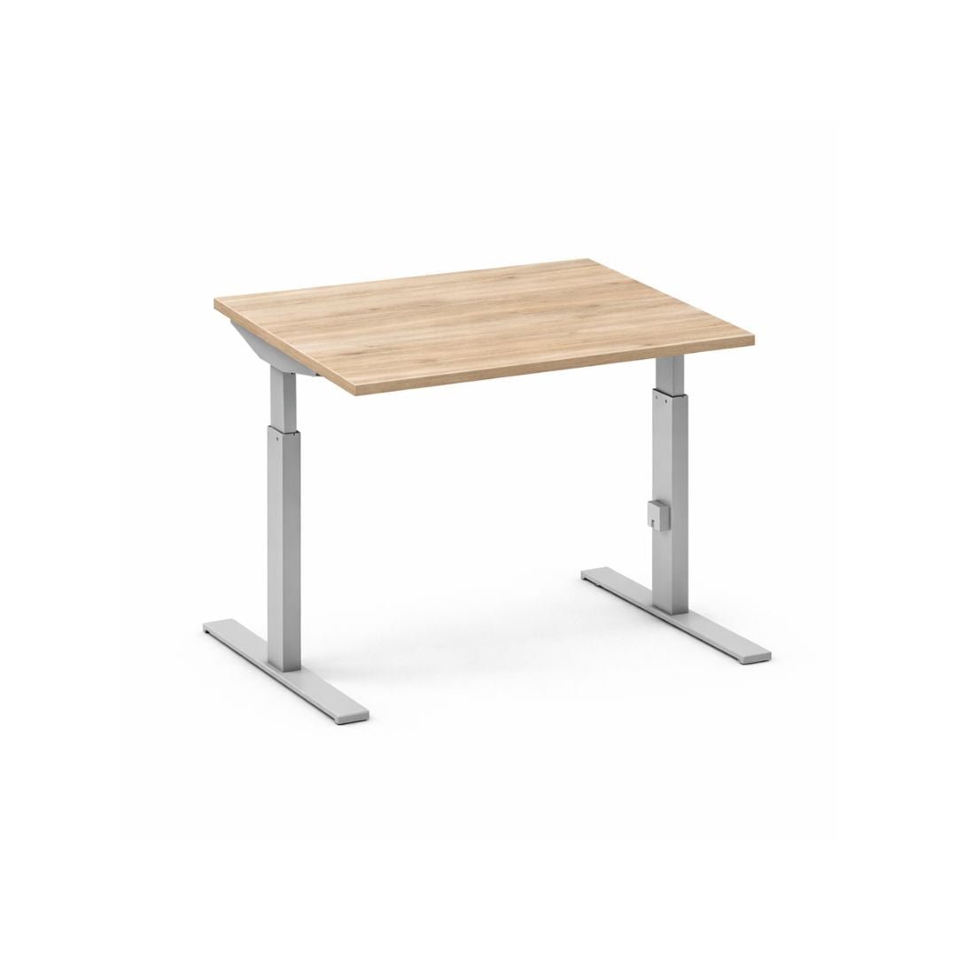 Bureau 80x80 cm met Eiken wit blad