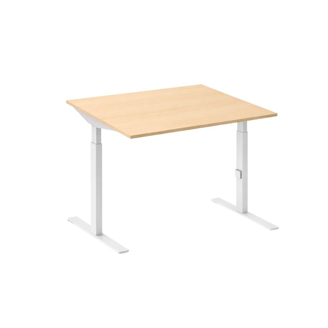 Bureau Click-T 80x80 Wit/Ahorn