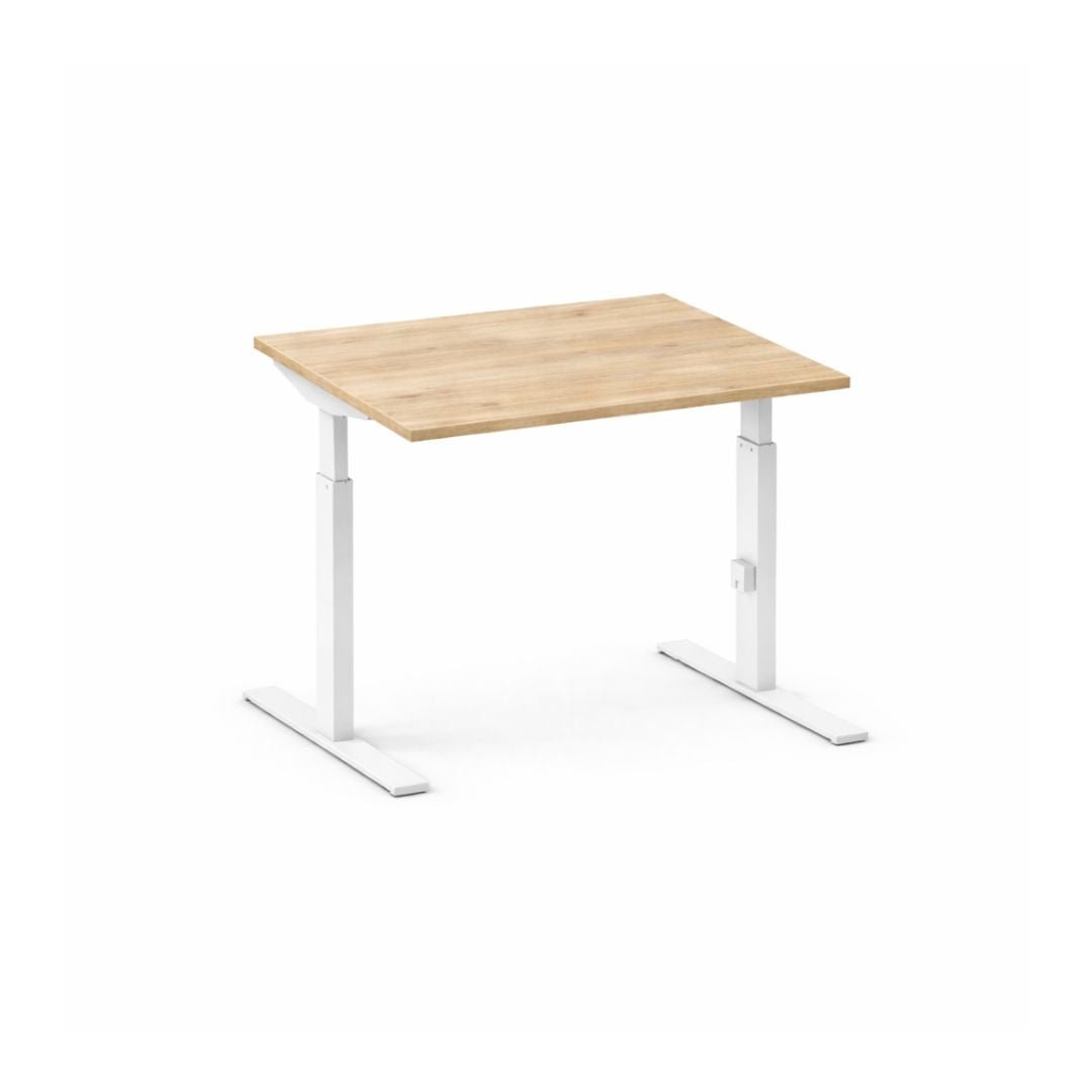 Bureau Click-T 80x80 eiken wit blad