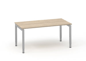 Bureau Easy 4 160x80 aluminium/eiken wit van Ceha Europe