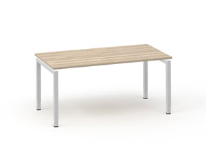 Easy 4 bureau 200x100 cm in wit/eiken wit