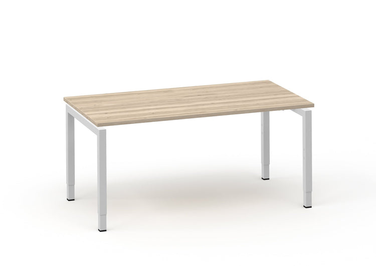 Easy 4 bureau 200x100 cm in wit/eiken wit