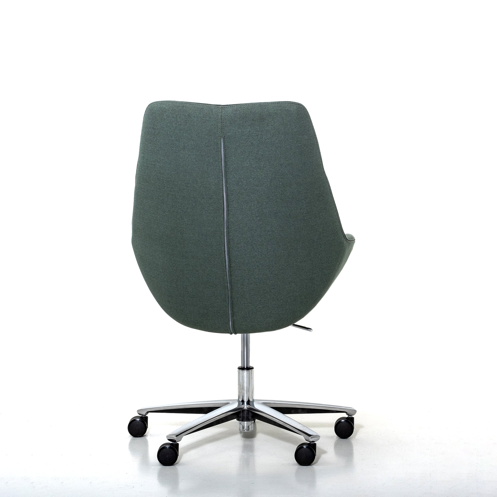 Achterkant design conferentiestoel Cato mosgroen