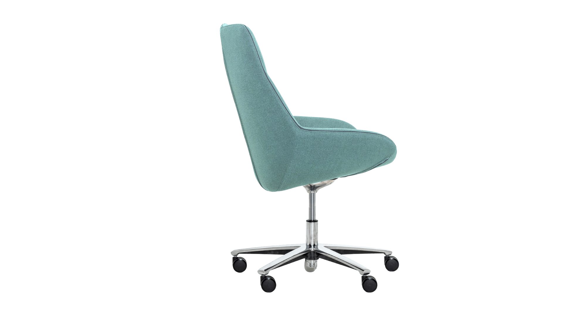 Conferentiestoel Cato in blauw met hoge rug