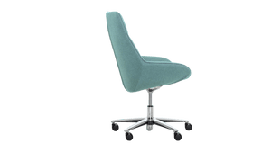 Conferentiestoel Cato in blauw met hoge rug