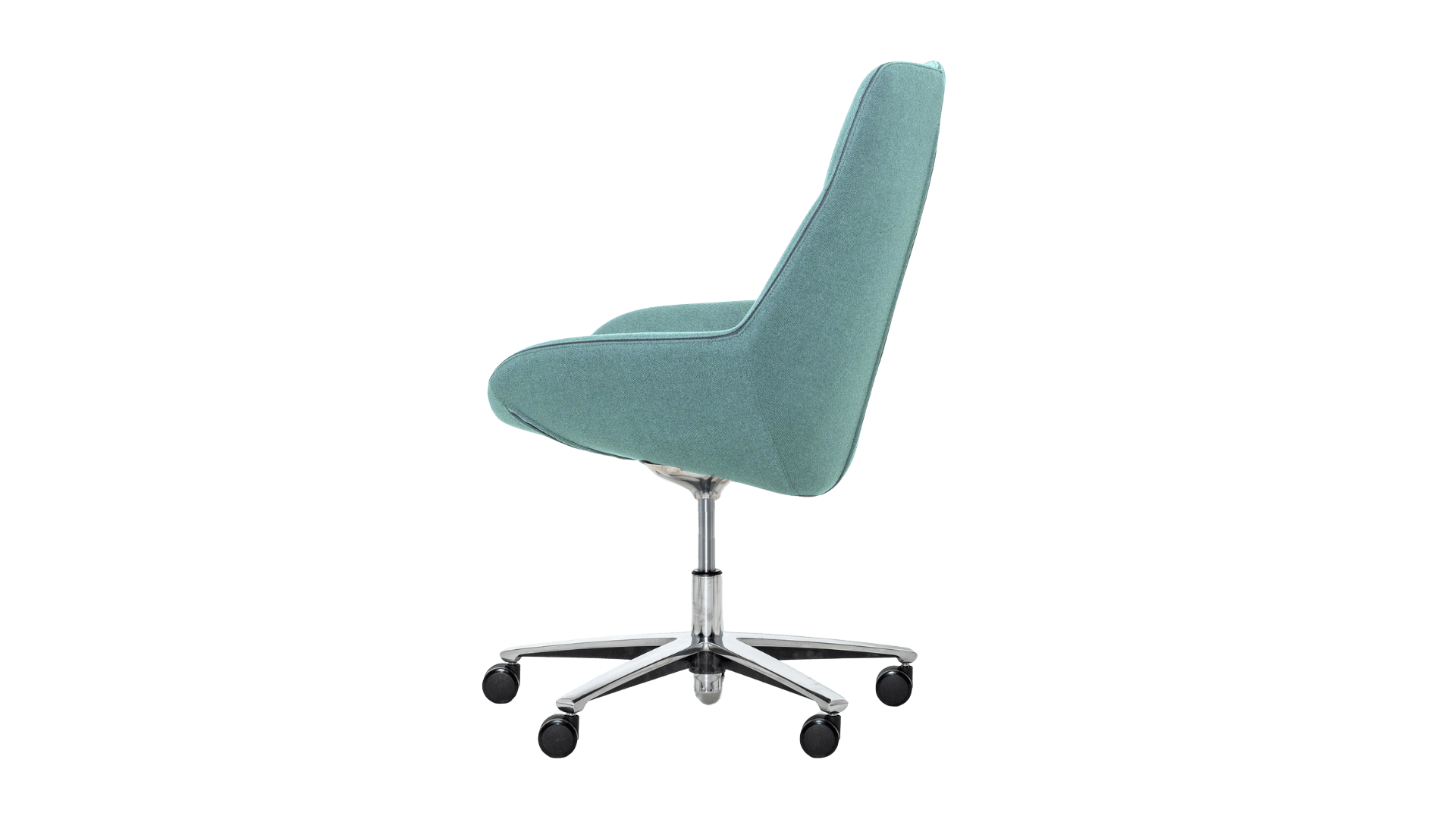 Cato conferentiestoel met hoge rugleuning in blauw