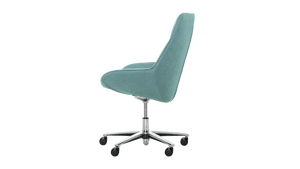 Cato conferentiestoel met hoge rugleuning in blauw