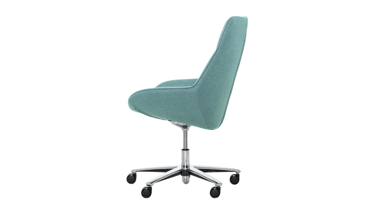 Cato conferentiestoel met hoge rugleuning in blauw