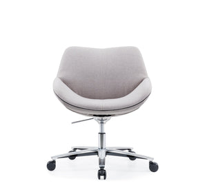 Lichtgrijze conferentiestoel met medium rug voor vergaderruimtes