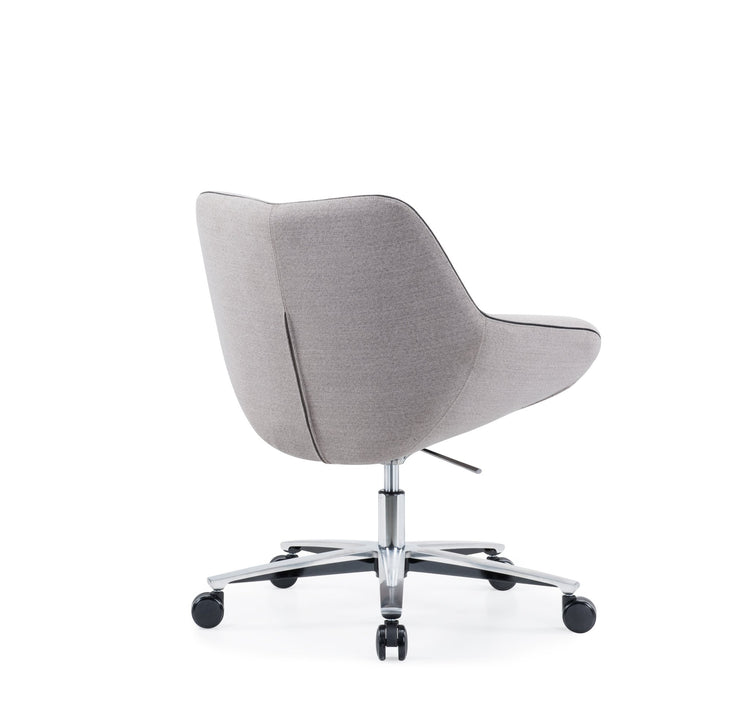 Stoffen conferentiestoel lichtgrijs voor professioneel gebruik