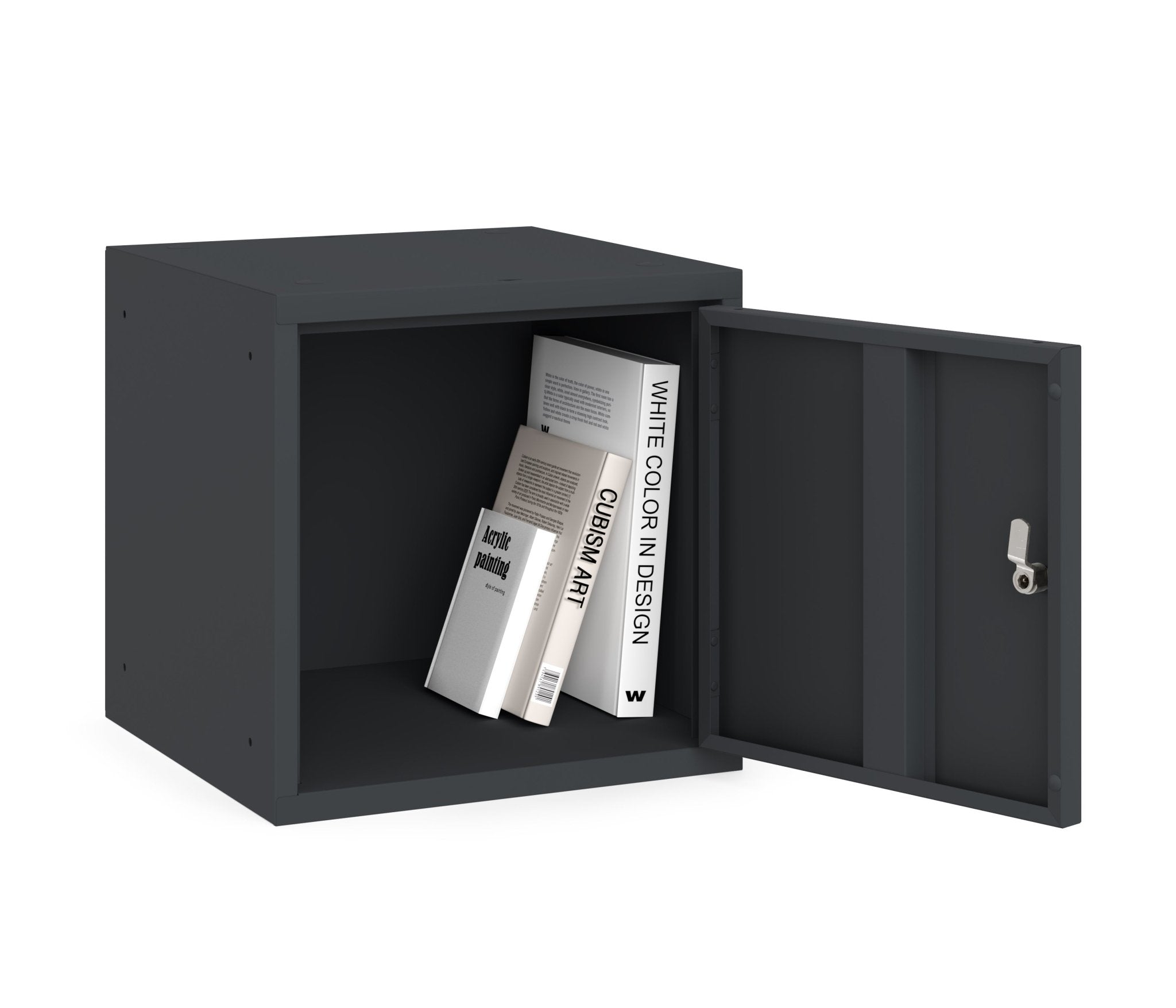 Locker in RAL 7021 voor moderne kantoorinrichting