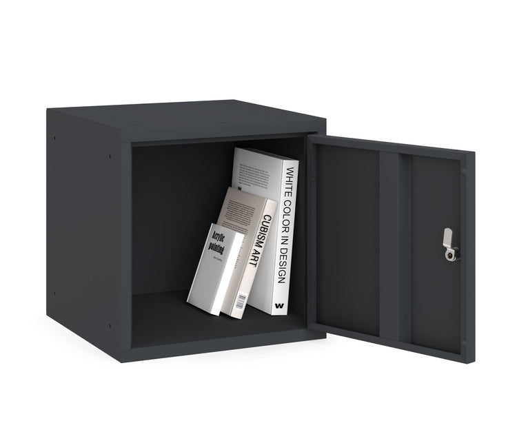 Locker in RAL 7021 voor moderne kantoorinrichting