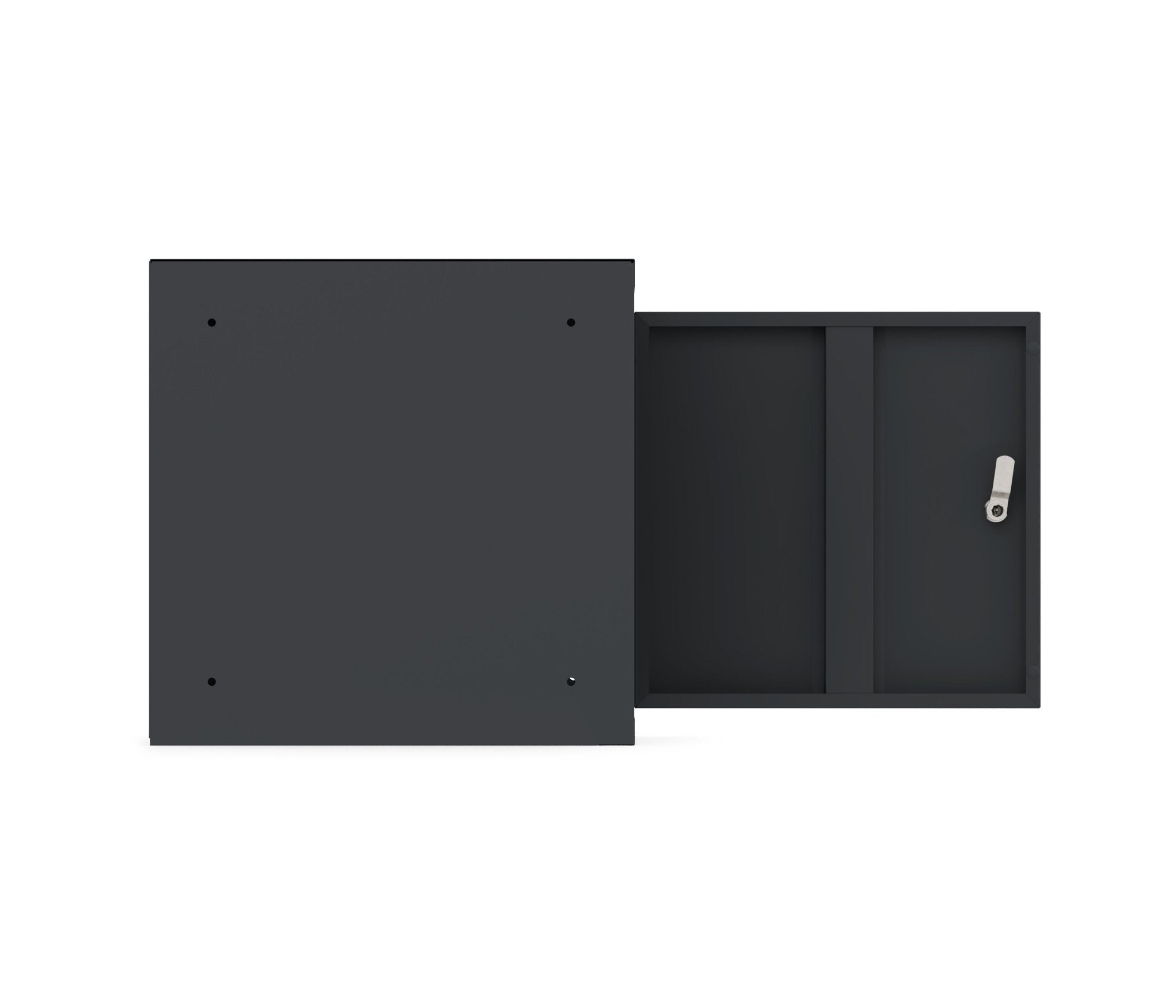 Zij aanzicht antraciete Cube locker