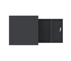 Zij aanzicht antraciete Cube locker