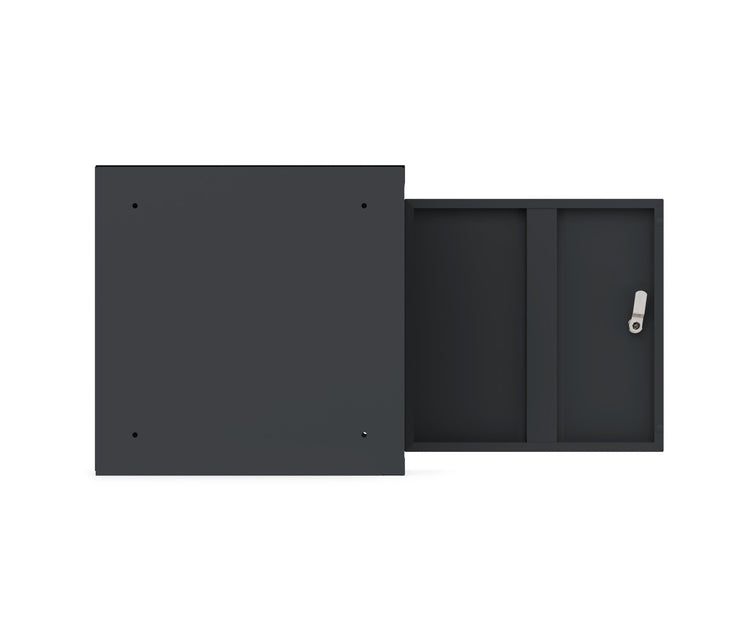 Zij aanzicht antraciete Cube locker
